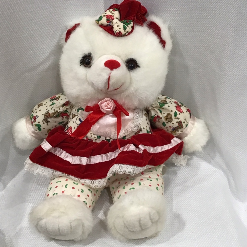 RARE Vintage Christmas Bear Plush -Best Made Toys Limited Toronto